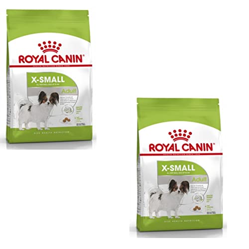 Royal Canin X-Small Adult | Paquete Doble | 2 x 500 g | Pienso para Perros Adultos Muy pequeños (hasta 4 kg) | Ayuda intestinal, del Pelaje y del tracto urinario