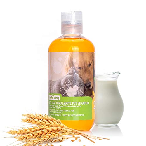 Nobleza – Champú antipulgas para Perros Gatos, Anti-Pulgas y Anti-Acaros - Seguro y no irritante (250ml)