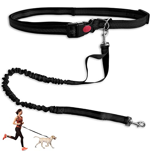 SelectyPet - Correa Perro Cintura Elastica y Reflectante - Correa Perro Correr con Doble Asa - Correa Manos Libres Perro para Pasear y Tener Libertad en Tus Manos