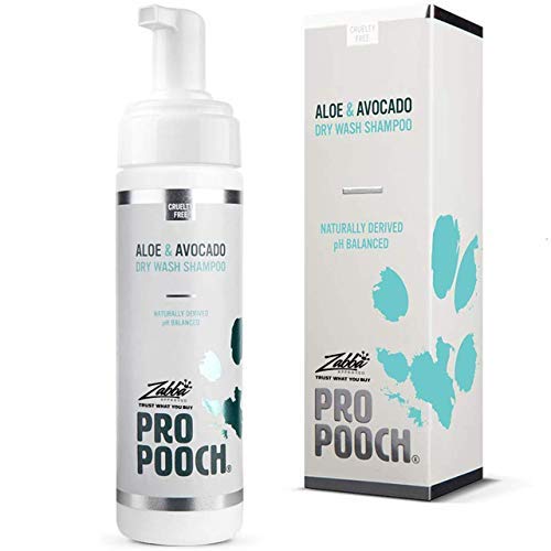 Pro Pooch Champú Perros - Champú en seco para Perros, Limpieza Canina antipicores de Secado rápido para Perro con Pelo y Piel Sensible, Shampoo para Usar sin Agua