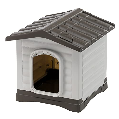 Ferplast Caseta de Exterior, Caseta para Perros DOGVILLA 50 en Resina Termoplástica Resistente