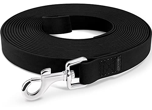 Joytale Correa de Adiestramiento para Perros, 5M 10M 15M 20M Correas Impermeable para Perros Grandes, Pequeños y Medianos, Correa Perro Larga, Negro 5M