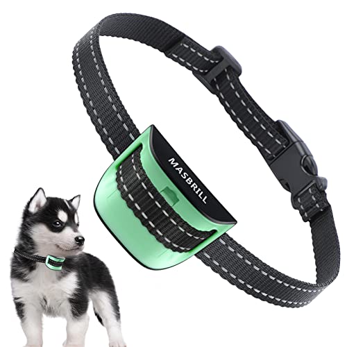 Collar Antiladridos para Perros, Collar Automático Antiladridos con 7 Niveles de Sensibilidad Ajustables, Sonido y Vibración Inteligente Antiladridos para Perro Pequeño Medianos Grandes(Verde)