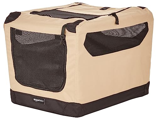 Amazon Basics - Transportín para perros, blando, plegable, 66 cm