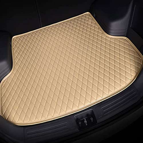 para Mi-ni Countryman F60 2017-2022 Alfombrillas Maletero Coche Antideslizante Estera Alfombra Protectora Cuero Artificial Tronco Trasero Bandeja,F/Beige