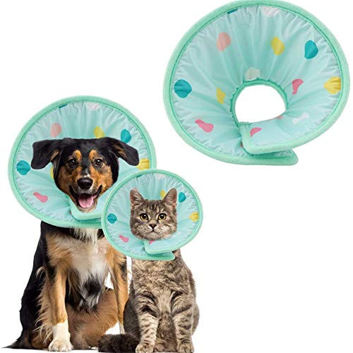 ZUOLUO Collar Isabelino Perro Collar Isabelino Gato Pet Cuello de protección Perro médico Collares Los Perros Collar Protector de Cono para Perros M