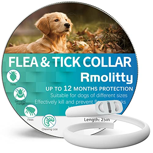 Collar Antiparasitario Perros, Seguro y Eficaz Collar Antipulgas Perros Hecho de Aceites Esenciales 100%, Collares Antipulgas para Perros de 12 Meses de Eficacia para Perros de Todos Los Tamaños