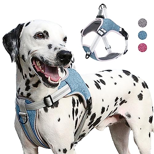 AgoumLux Arnés Perro Reflectante Ajustable Arnes Antitirones Nylon Chaleco Antiescape Duradero para Perros Pequeños Mediano Grande