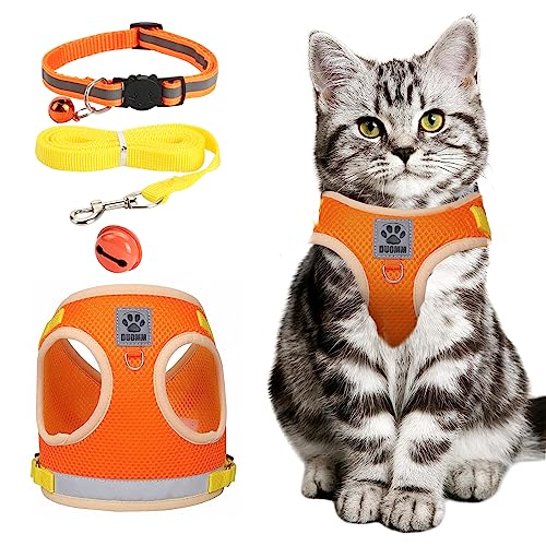 Arnes Gato Transpirable Arnes para Perro Pequeño, Ajustable Reflectante Arnés para Gatos Collares Correas Traje Arnes Gatos Antiescape,Adecuado para Mascotas Pequeñas y Medianas para Caminar Entrenar