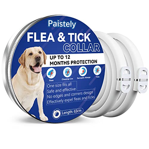 Collar Antiparasitario Perros, Seguro y Eficaz Collar Antipulgas Perros Hecho de Aceites Esenciales 100%, Collares Antipulgas para Perros de 12 Meses de Eficacia para Perros de Todos Los Tamaños