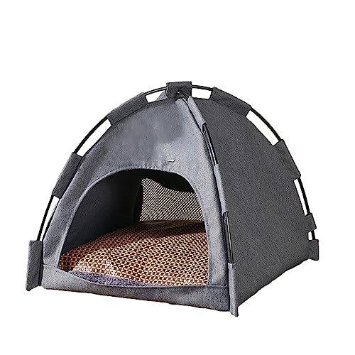 Persianas para gatos Teepee para mascotas, caseta portátil para perros, caseta para gatos Teepee | 42 x 42 x 38 cm Cama portátil para perros Teepee, jaula para mascotas Povanjer