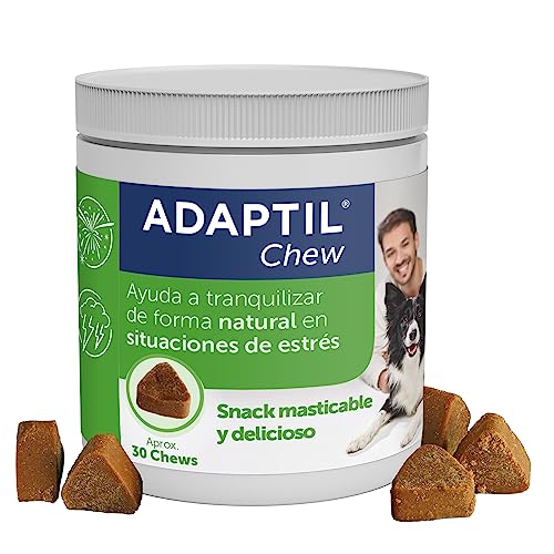 ADAPTIL Chew - Una Manera Deliciosa y Natural de Ayudar a tu Perro a calmar su ansiedad - 30 pastillas