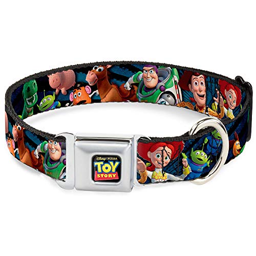 Buckle Down dybk Toy Story Logo Full Color Negro Collar de Perro