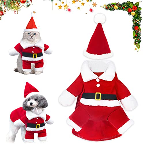 Disfraz de Papá Noel de Pet, Disfraz de Navidad para Mascotas, Disfraz de Navidad para Perros Lindo Santa Claus Ropa de Fiesta año Nuevo Divertido Disfraz para Fiestas de Mascotas (L)