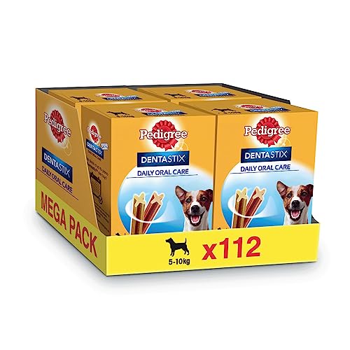 Pedigree Dentastix Snack Dental para la Higiene Oral de Perros Pequeños (4 paquetes de 28ud)