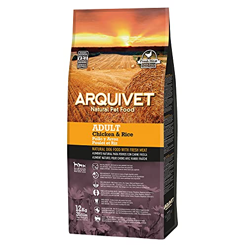 ARQUIVET Pienso Premium Pollo y Arroz 12 kg - Pienso Natural para Perros Adultos de Todas Las Razas - Alimento seco para Perros - Alta digestibilidad, gastrointestinal