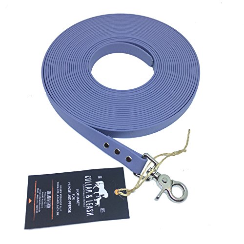 Collar & Leash BioThane® - Correa de arrastre (19 mm, 1-10 m), color gris