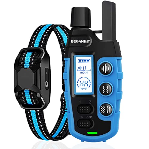 Collar de Adiestramiento para Perros,Collar Recargable con Rango de Control Manual 2600 Metros, 3 Modos de Adiestramiento Efectivos Sonido/Vibración/Fuerte Vibración,Resistente al Agua IP67