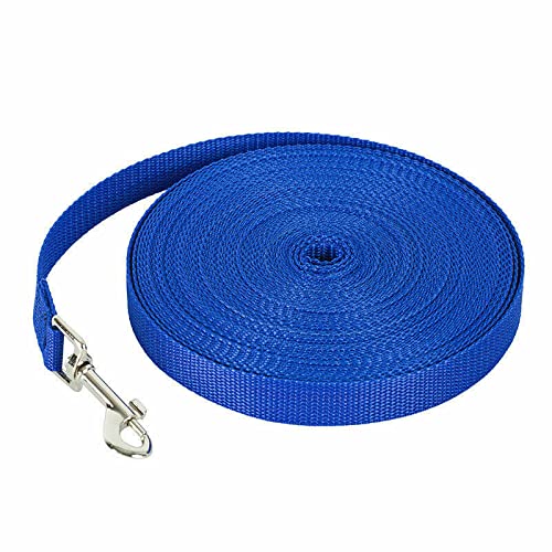 Requisite Needs Correa retráctil resistente para perros de hasta 35 kg | 10 m fuerte talla única y adecuada para todas las razas (azul)