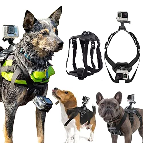 Soporte para Arnés para Perros Gopro, Arnés para Perros Suave Y Ajustable para Perros Grandes, Medianos Y Pequeños para Fijación En El Pecho Y La Espalda, Adecuado para Todos Los Modelos