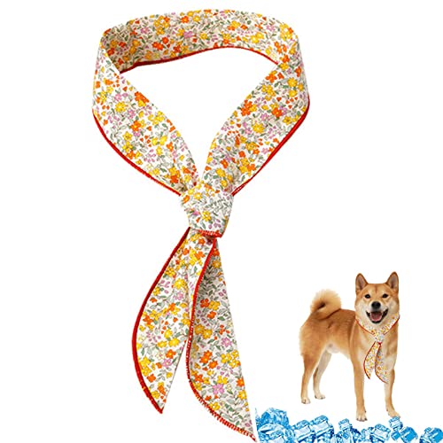 Firulab 2 bufandas refrescantes para mascotas, bandana de hielo para perros y gatos, collar de hielo transpirable para mascotas en verano caluroso con paquetes de hielo