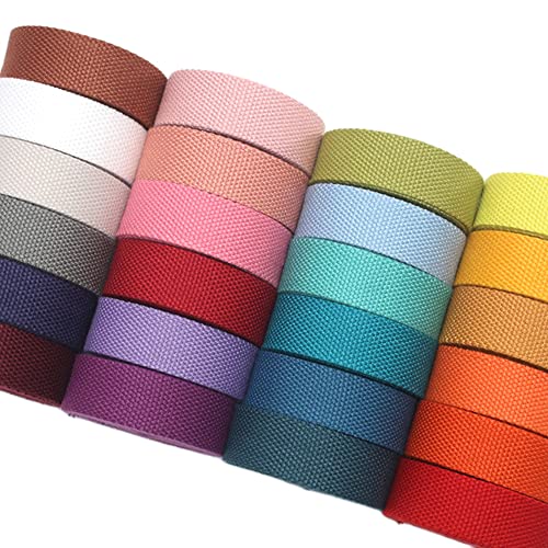 VIXDA Correa de algodón de 38mm de Colores, Correa de cinturón, llaveros para Mochilas, Collar de Perro, Bolsa, Ropa, Accesorios de Costura Textil, 5 Metros