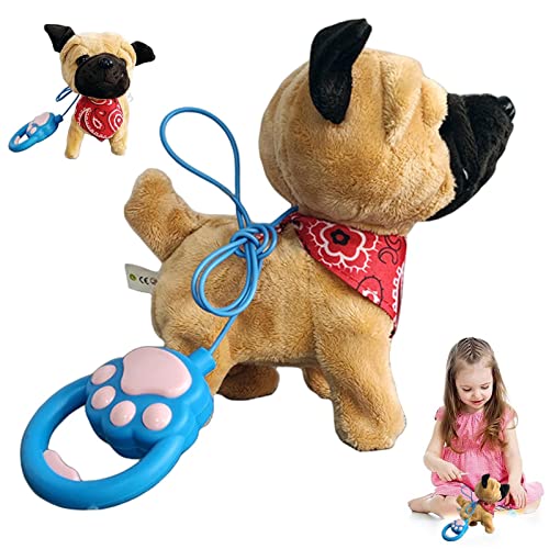 Cipliko Perro Interactivo de Peluche | Cachorro Caminando Animal de Peluche | Juguete de Peluche de Perro Robot con Correa de Control Remoto Cachorro de Mascota electrónico Juguetes interactivos