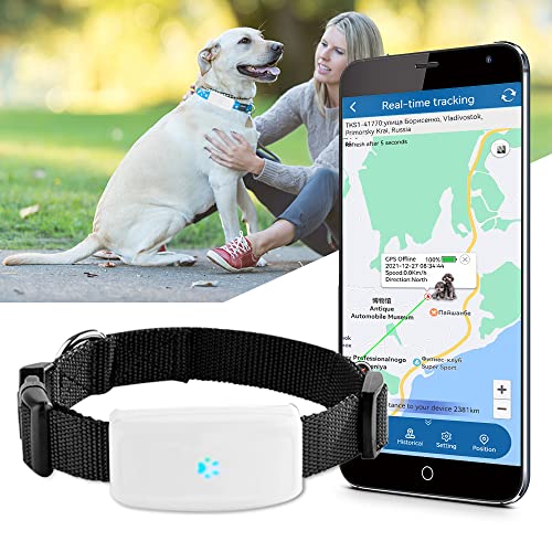 TKMARS Ccollar GPS Perros 500mAH Espera Larga Localizador GPS Perros IP66 Impermeable Seguimiento en Tiempo Real Dog GPS Tracker para Gatos con App Gratis,Alarma Móvil, TK911