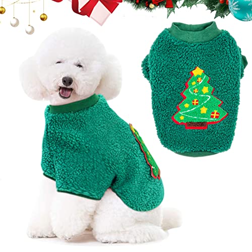 Ropa Navideña para Perro Ropa de Gato de Navidad Ropa para Mascotas de Navidad Disfraz de Navidad para Perros pequeños y medianos Linda Ropa de Fiesta de Año Nuevo, Abrigo De Cálido (L)