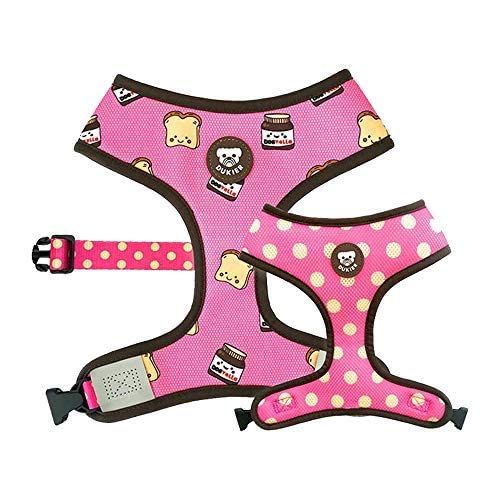 DUKIER - Arnés Reversible para Perro, Chaleco Antitirones, Transpirable y Reflectante para Mascotas, de Neopreno y Malla, Ajustable, Diseño de Dogtella, Talla XS