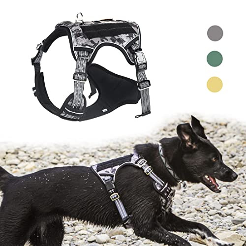 Pattepoint Arnés Antitirones Perro Dog Vest Harness, Arnes Perro Mediano Grande, Arnes Antitirones para Perros - Gris L