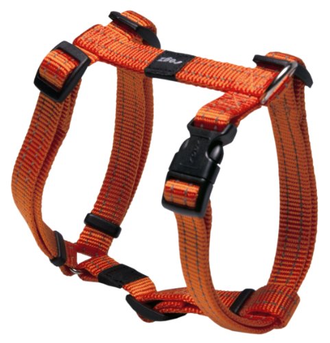 Rogz Utilidad tamaño Mediano 5/8-inch Serpiente Reflectante Ajustable Perro h-Harness