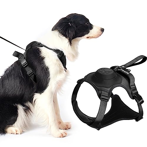 Sqinor Arnes Perro Mediano y Grande, Arnes Antitirones Perro con Correa RetráCtil Integrada, Arnés Perro Ajustable Arneses Perros Dog Harness Peitoral para Cão para Caminar y Adiestramiento