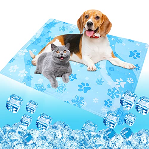 Airminti Alfombra Refrigerante para Perro，Tamaño Grande Manta refrescante Perro, Cama refrigerante para Perros de Gel No Tóxico, Almohadilla de Refrigeración Ideal para para Perros, Gatos en Verano