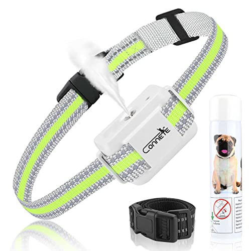 Collar de ladrido de citronela automático para Perros, [Incluye Spray de citronela] Collar de adiestramiento de Perro en Aerosol, Collares de ladrido de citronela Seguros y Humanos (Blanco)