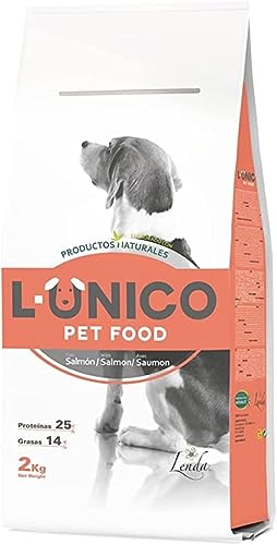 Único Salmón - Pienso para Perros Adultos con Actividad Normal | Alimento Completo Rico en Omega 3 y 6 | Comida para Piel y Pelo Brillante (14Kg)