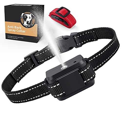 Collar Antiladridos, antiladridos para Perros, Dispositivo antiladridos, Collar Automático de Spray Anti-ladridos Recargables y Seguros Sensibilidad y Volumen Ajustables