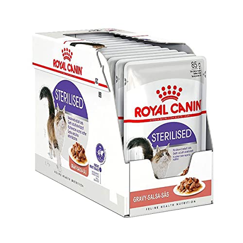 ROYAL CANIN Sterilised Comida para Gatos - Paquete de 12 x 85 gr - Total: 1020 gr