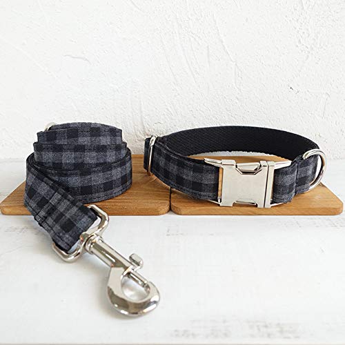 Gulunmun Dog Lead + Collar de Perro, Juego de Correas y Correas para Perros, Ajustable a 2 Longitudes Diferentes,   para adiestramiento de Perros pequeños/medianos/Grandes, Caminar, Correr, XS