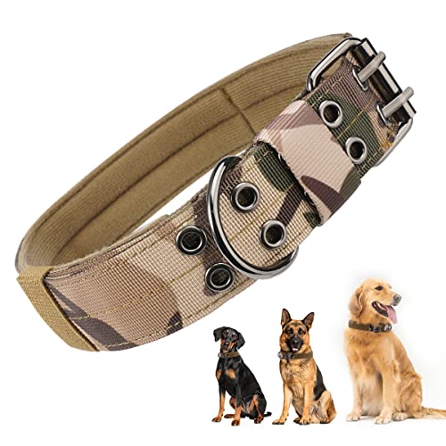 Collar Perro Grande, Collares para Perros Antidesgaste Tácticos al Aire Libre Collares para Perros Plomo De Entrenamiento Cinturones con para Perros Medianos y Grandes como Husky Etc (53-63 cm) XL