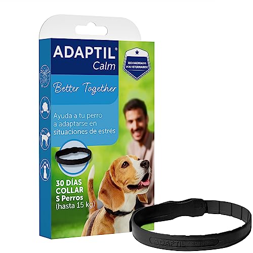 ADAPTIL Calm - Antiestrés para perros - Miedos, Ruidos Fuertes, Aprendizaje, Adopción - Collar S para Perros Pequeños