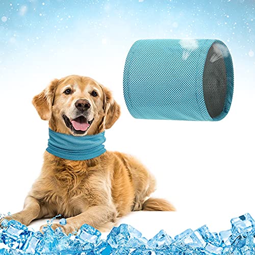 Andana para Perro,Collar Refrigerante para Mascotas,Collar de Enfriamiento para Perros,Collar Refrigerante Perro,Bandana para Perros Pequeños,Pañuelo De Mascotas,Refrescar al Perro en Verano (L)