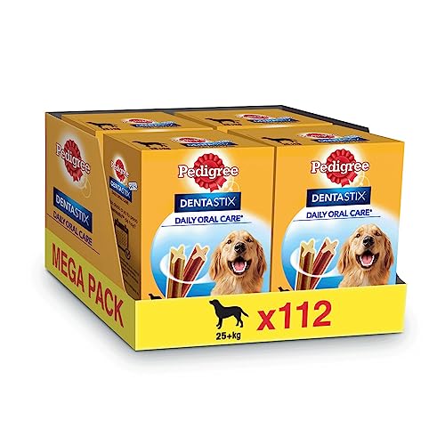 Pedigree Dentastix Snack Dental para la Higiene Oral de Perros Grandes (4 paquetes de 28ud)