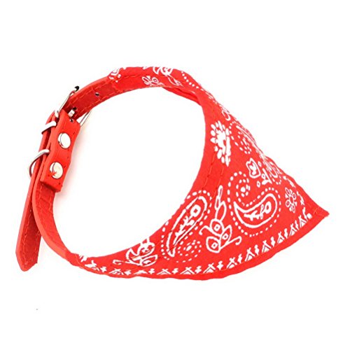 ZUNEA Collar de perro pequeño y gato, triángulo, estilo bandana, pañuelo ajustable con impresión para cachorro, bufanda roja