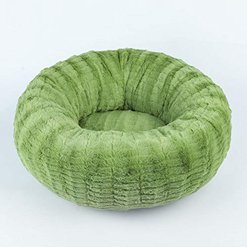 MILUCE Cama Original para Perros y Gatos-Peluches Forma de Donut Cuddler Camas para Perros Cuddler de Almohadas para Interiores Adecuado para Perros pequeños, medianos y Grandes (Size : 70cm)