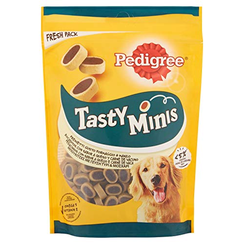 Pedigree Snacks Tasty Mini para Educar a Tu Perro, Sabor Queso y Buey, 140g