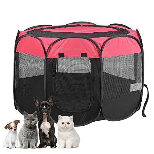 Jaula estilo parque para mascotas de Meiying, ideal para perros y gatos, portátil, plegable, caseta de ejercicio, para uso en interiores y exteriores