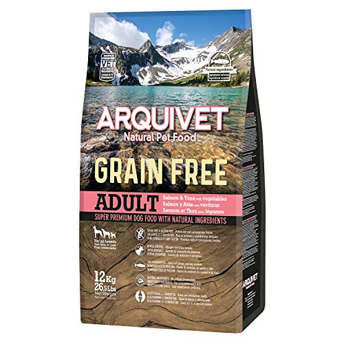 Arquivet Grain Free - Adult Salmón y atún con Verduras, No Aplica, 12 kg (Paquete de 1)