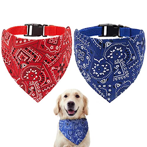 Clyhon Ajustable Bufanda Mascotas, Gatos Perro de Moda Bandana Collar, Triangulares para Mascotas Bandana Collar, Baberos Lavable para Mascotas, Linda Decoración, 2pcs Color (S)