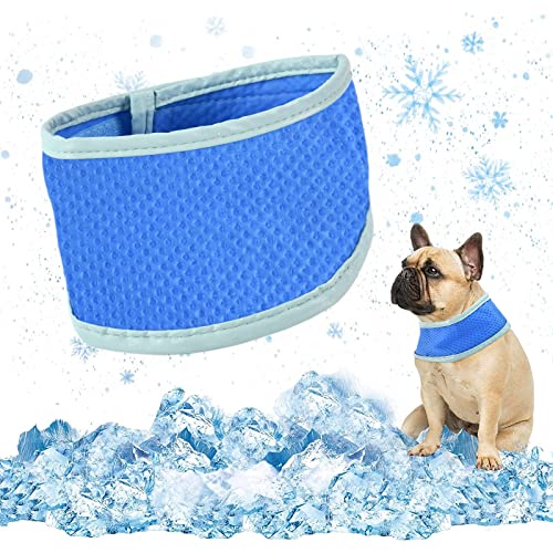 KATELUO Bandana para perros y gatos, Bandana de refrigeración para perros, collar de refrigeración para perros, pañuelo refrescante para perros, collar refrescante para perros, ajustable (M)